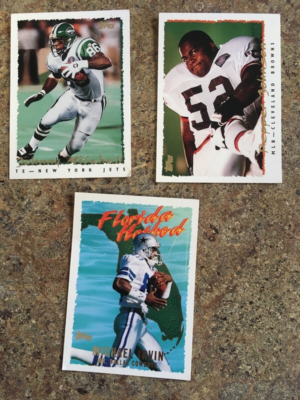 Football Cards, 1972 & 1990s, pick 10 of 33 at 50¢ ea 