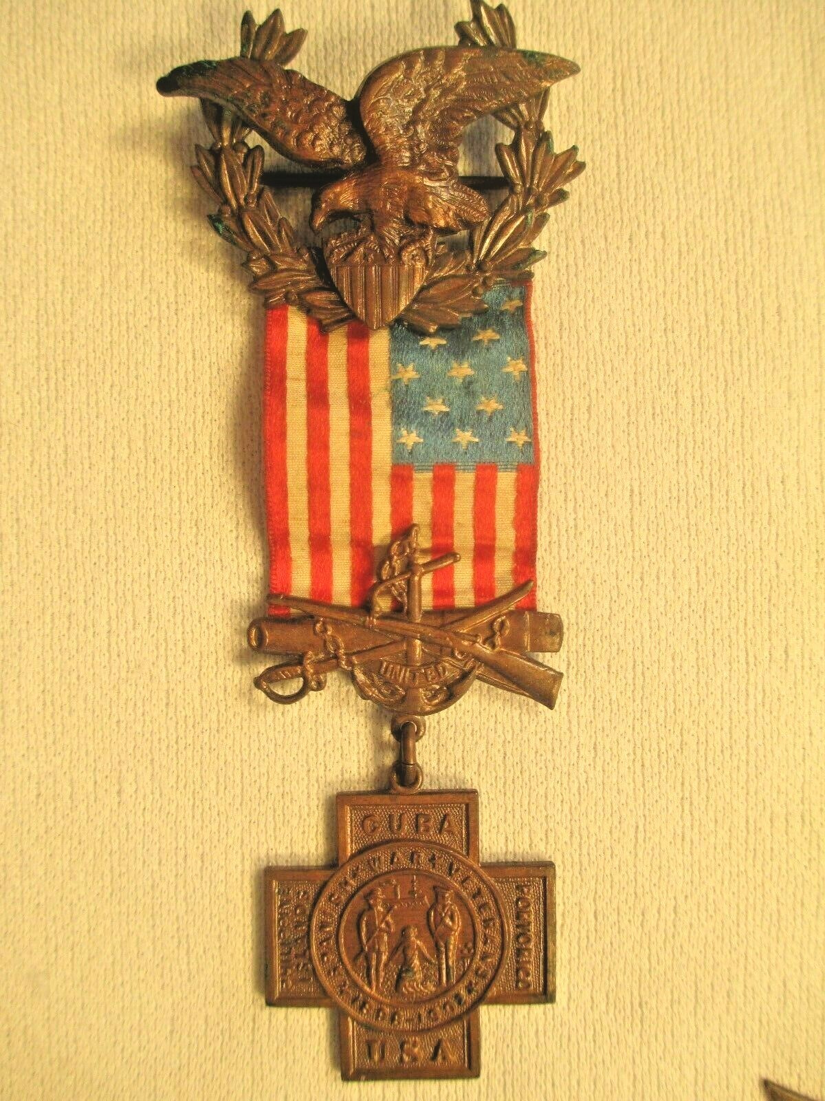 Philippine Camp. Ser. Med., WWI Vic., Span. War Vet. Med., Shooting Badges, + NR