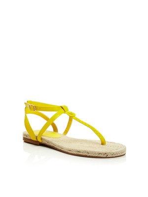 

JACK ROGERS Женские желтые эспадрильи Evie Кожаные ремешки с открытым носком, Желтый, 1519SS0002