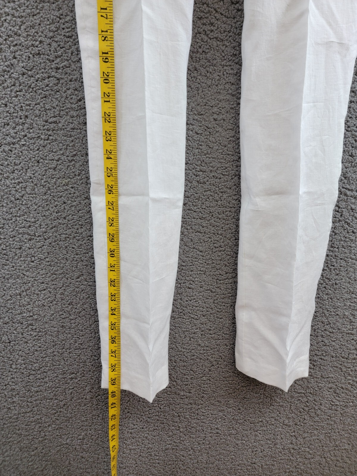 Lauren Ralph Lauren Straight Leg Linen Dress Pants Big Boys 20R White Hook & Bar - Picture 9 of 17