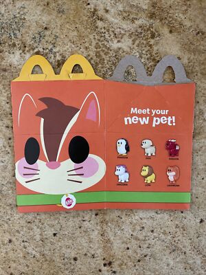 2024 Adopt Me Chipmunk McDonalds MCD Happy Meal Toys box (1 HAPPY MEAL BOX Only)