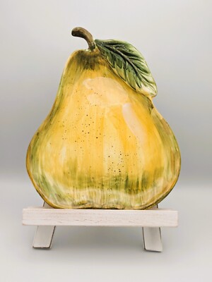 Sketch Pear by Maxcera Hand Painted Pear Shaped Ceramic Dish DISCONTINUED