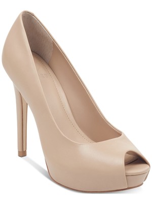

GUESS Женские Бежевые Туфли-лодочки Honora Stiletto со скрытой платформой 1 из кожи без шнуровки, Бежевый, GWHONORA9