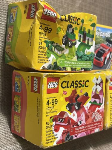 ::LEGO Creative Boxes - Blue 10706 , Red 10707 , Green 10708 , Lego Creator 31055