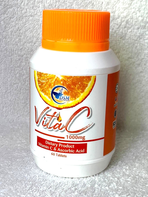 Vitamine C 1000mg & Ascorbic Acid 60 Tablets Dsm Obligatoire  Unifie ProtÃ¨Ge