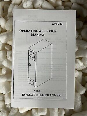 CM-222 Coffee Inns Change Machine Manual - paper - antares - dollar bill changer