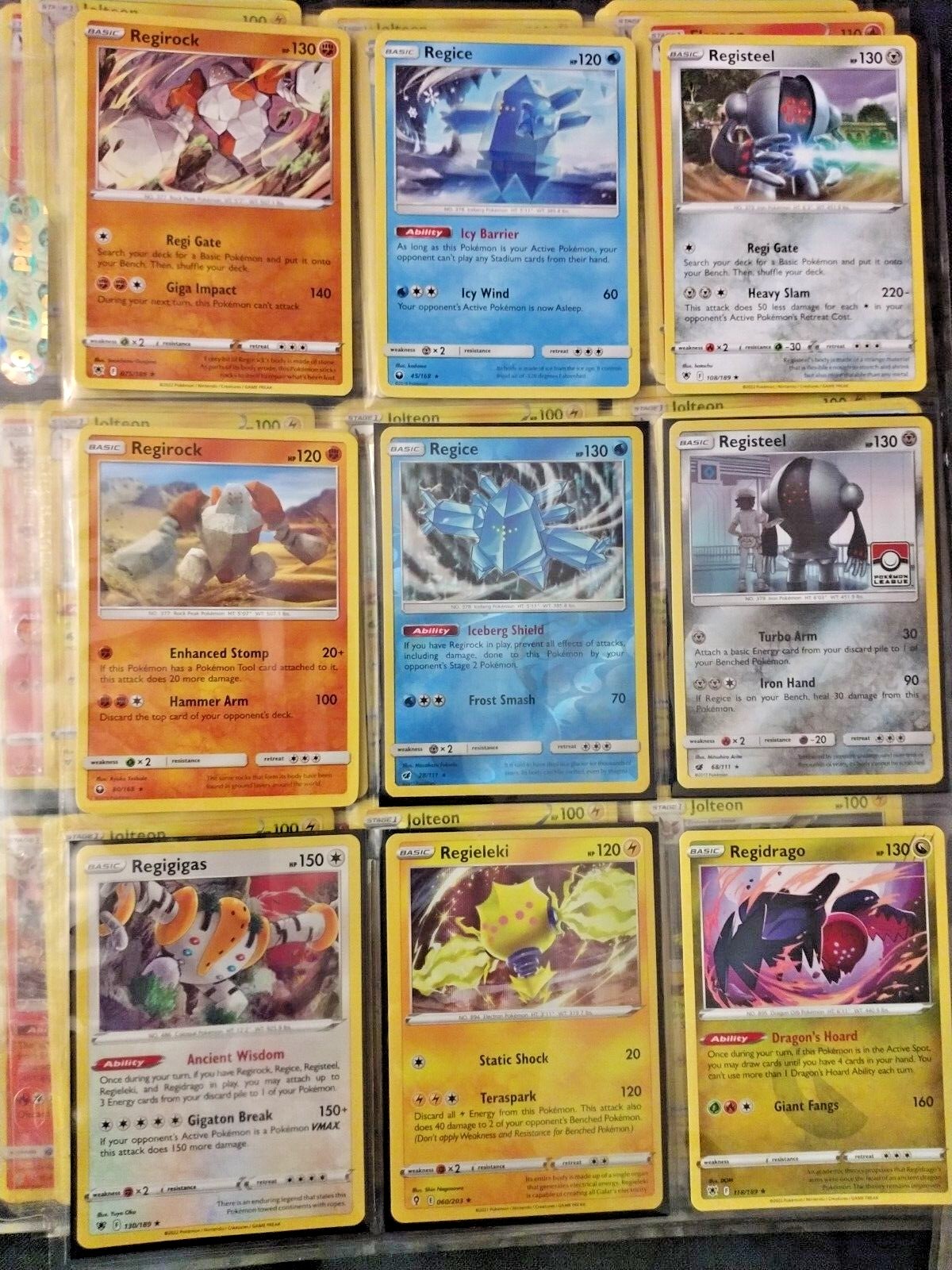 9 Pokemon Cards: 2 Regirock 2 Regice 2 Registeel 1 Regigas 9 Pokemon Cards: 2 Regirock 2 Regice 2 Registeel 1 Regigas