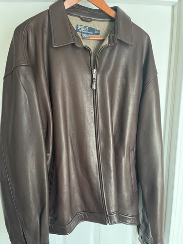 VINTAGE Polo Ralph Lauren Men's Lamb Skin Leather Jacket