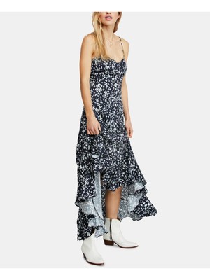 

Женское темно-синее вечернее платье макси на тонких бретельках FREE PEOPLE, Navy