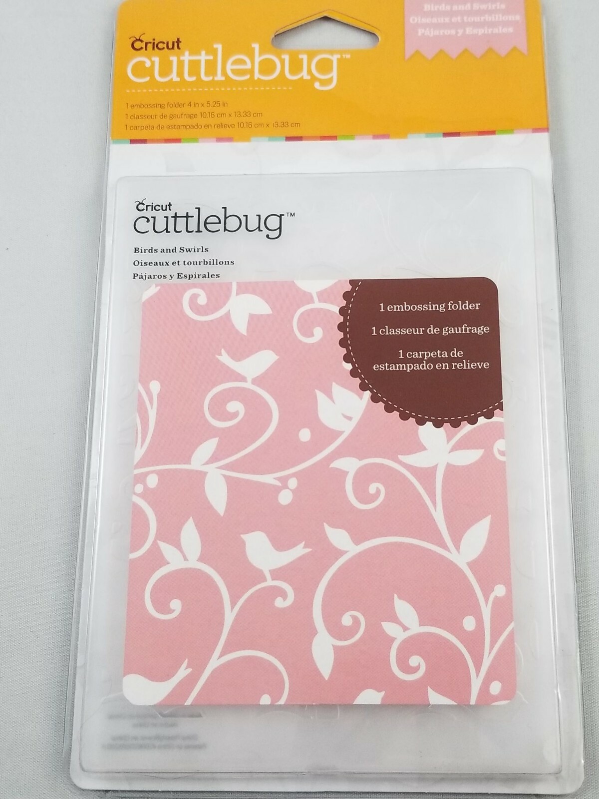 Anna Griffin Embossing Folder Card Making cherry and birds and swirls mayfair
