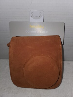 Heyday Faux Leather Suede Crossbody Camera Case For Fujifilm Instax Mini 11 