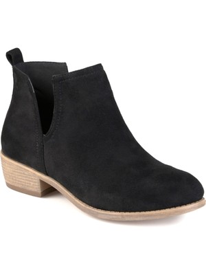 

JOURNEE COLLECTION Женские черные ботильоны без шнуровки на блочном каблуке с разрезом по бокам, Черный, RIMI-BLK-080