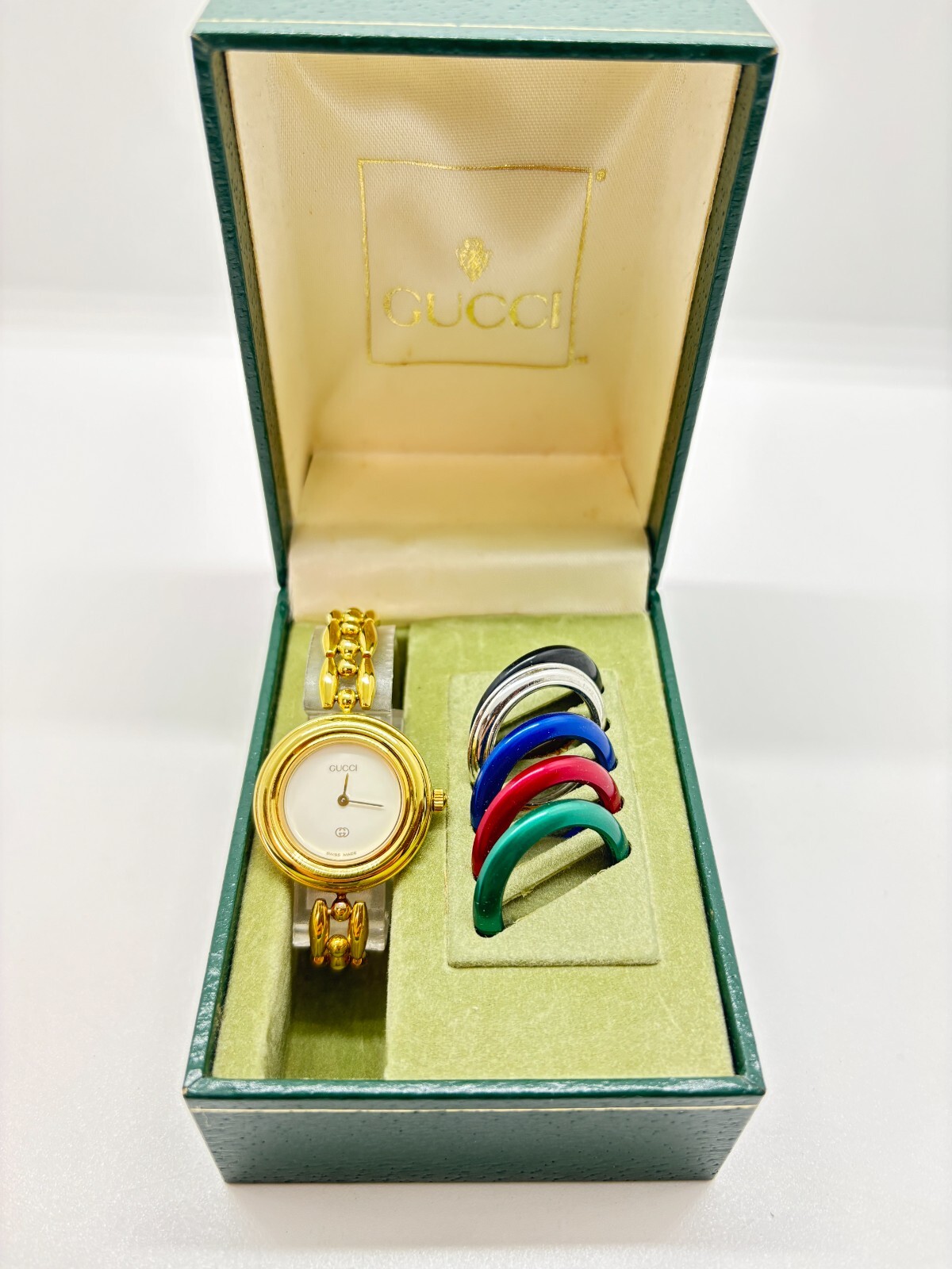 ■ 美品 ■ グッチ GUCCI Change bezel 11/12.2 Exc+5 No Box w/ Papers] Gucci 11/12.2 Change Bezel 11 Color