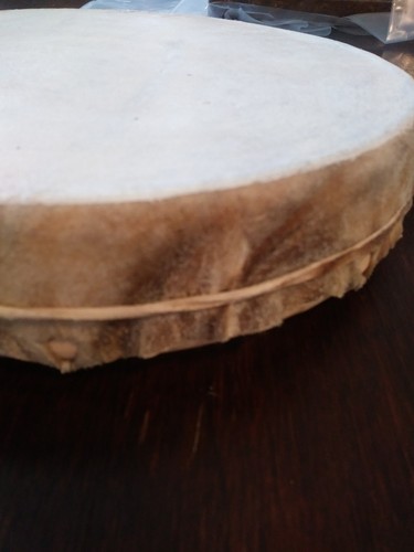Native American Elk Deer Hide Hand Drum First Nation Sawrenko