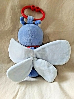 Carter's Blue Musical Butterfly Plush Animal Hanging Baby Crib Toy Lights Up