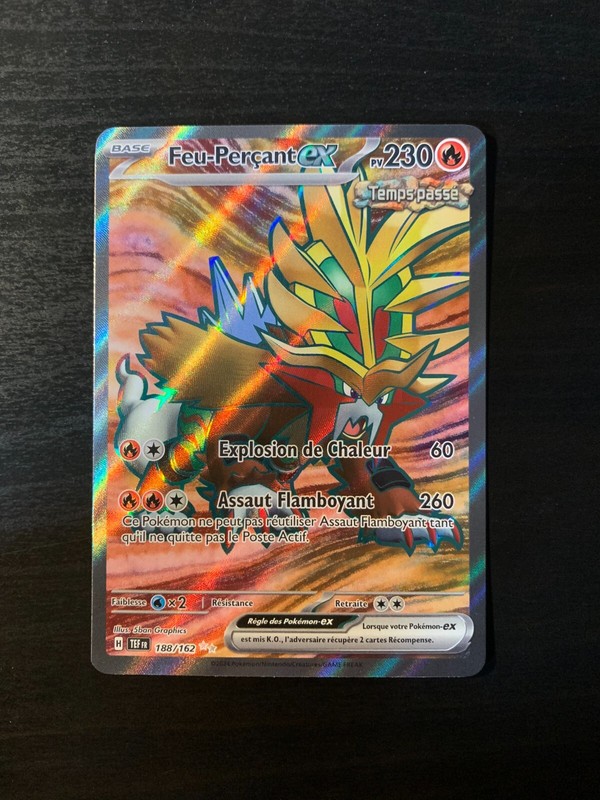 Carte PokÃ©Mon : Feu-PerÃ§Ant Ex 188/162 Forces Temporelles FranÃ§Aise Neuf