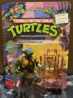 UNPUNCHED 1988 10 Back Teenage Mutant Ninja Turtles Leonardo Action Figure