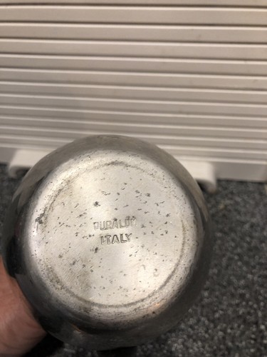 Vintage Mid-Century Modern Retro Puralum Italy Pitcher Creamer Aluminum 6