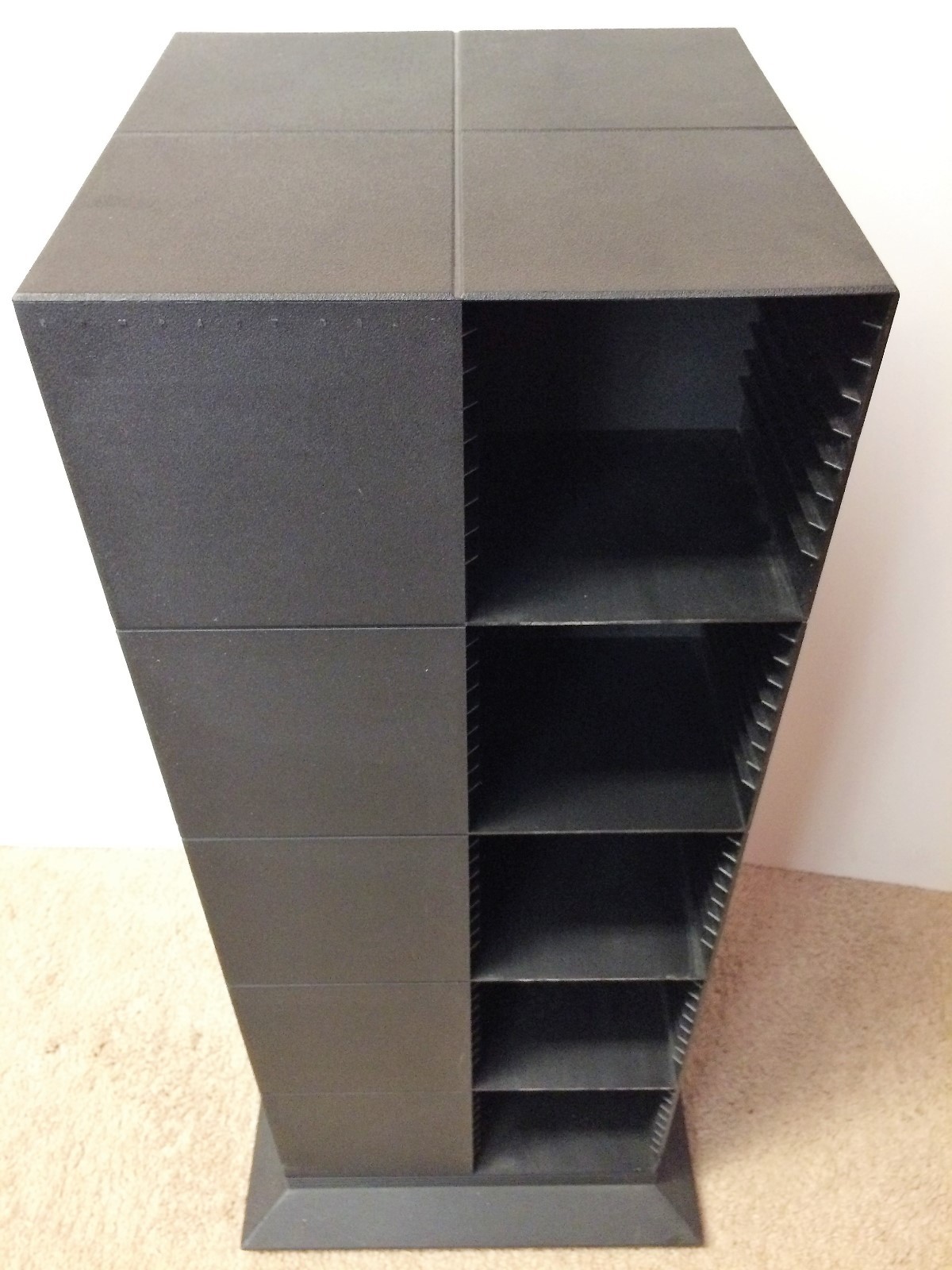 Vintage Laserline Rotating 200 CD Jewel Case Storage Tower EUC