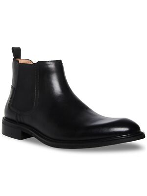 STEVE MADDEN Мужские черные слипоны Goring Heritage с круглым носком из кожи Chelsea 7.5
