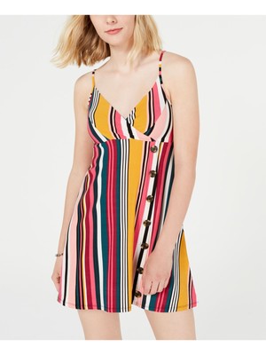 

PLANET GOLD Женское розовое короткое платье на тонких бретелях с завышенной талией для юниоров, Розовый