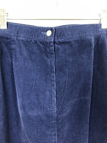 Women’s Blue Fine Wale Corduroy Pleated Skirt With Pockets Size 20W