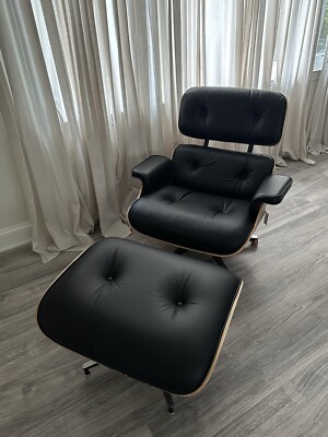 Genuine Herman Miller Eames Lounge Chair Walnut/Black Leather