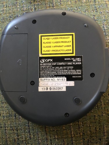 GPX 45-Sec ESP Portable Compact Disc Player Jogger Anti-Shock Protection C3971