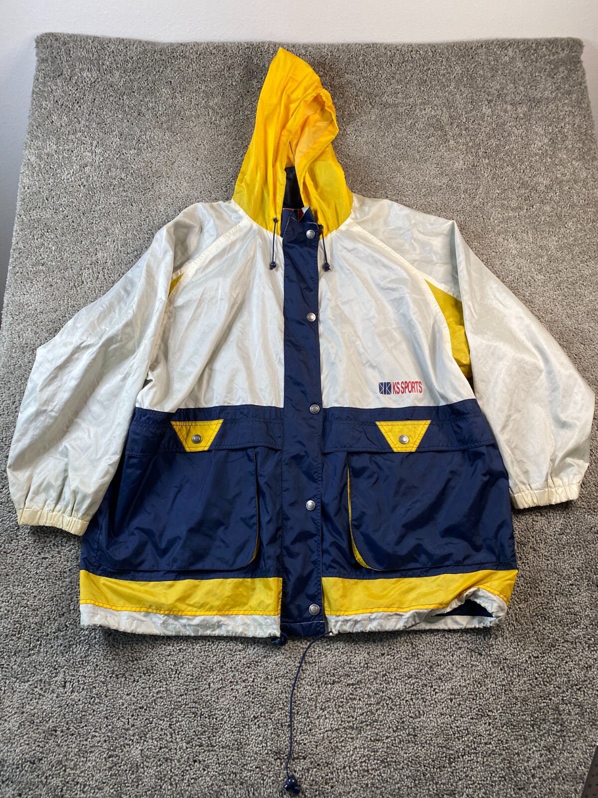 VINTAGE KS Sports Jacket Womens 26/28 Blue Sailing