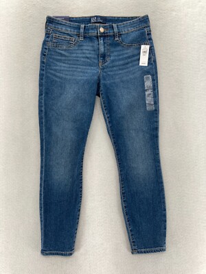 GAP Favorite Jegging Women's 2/26P Petite Medium Wash Blue Stretch Denim Skinny