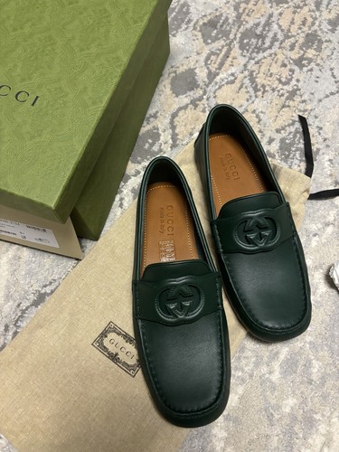 GUCCI Bit Loafer ビットローファー　箱付き　green Men's Horsebit 1953 loafer in dark green leather | GUCCI® US