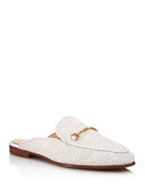 

SAM EDELMAN Женские белые слипоны Linnie с набивкой из рафии и фурнитурой, 8 м, Белый, F7126S1