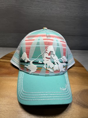 NEW WOMEN S SEA GREEN/WHITE/MULTI PISTIL DESIGNS MCKINLEY TRUCKER HAT SPRING