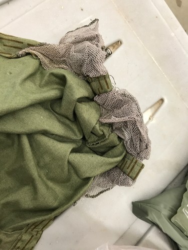 East German (DDR) Strichtarn (Rain-Camo) Stahlhelm Cover - Hood-NVA-Grenztruppen