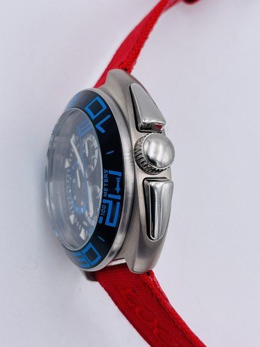 Pre-owned Locman Mare Titanium Watch 47mm 138akblr/690 Chrono Wr100m Discounted