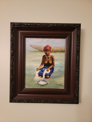 Beautiful 8'' X 10'' Original Oil Painting by International Artist Eliane Ambrose