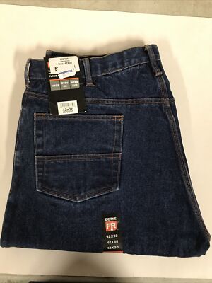 Berne Mens Stone Wash Dark 100% Cotton FR 5-Pocket Jean Size 42x30