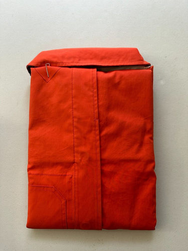 Pre-owned Kenzo Men's Mid Length Poppy Coat In Poppy Orange-medium