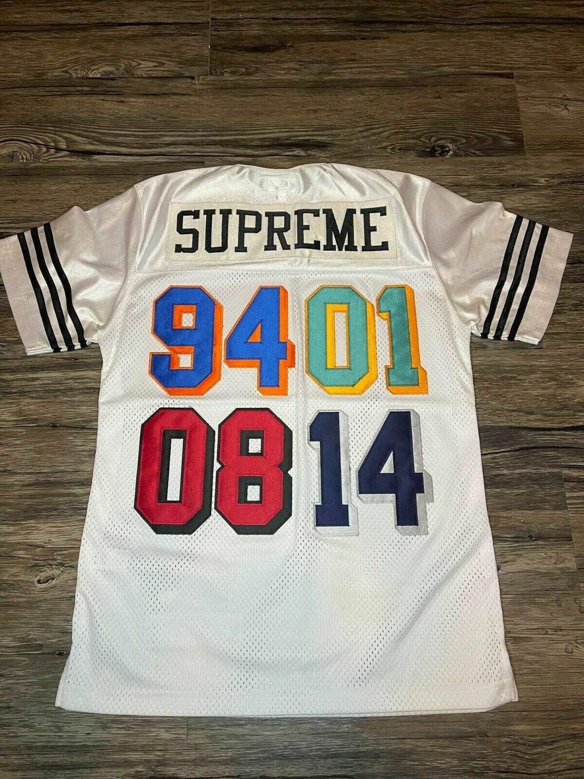 SS14 SUPREME CHAMPIONSHIP YEARS FOOTBALL TOP JERSEY WHITE MEDIUM ...