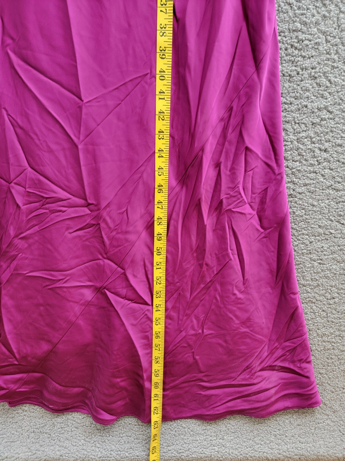 Liv Foster Clara Satin Dress Women's 0 Wine Berry Asymmetric Neck Side Zipped - Picture 7 of 16