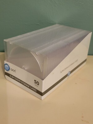 ONN Slim CD/DVD Storage Cases 50 Pack BRAND NEW SEALED