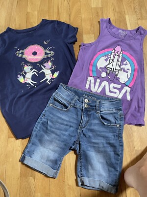 Girls 3 Pc Bundle Sz 10-12 Space Unicorns NASA  Back To School