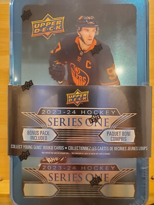 2023-24 Upper Deck Series 1 Hockey Tin Factory Sealed