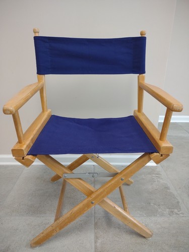 Vintage Wooden Frame Folding Directors Chair( Perfect Shape! )