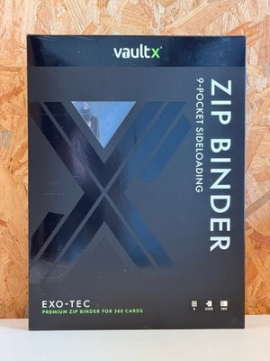 Signature Black Premium Zip Binder Exo-Tec (9-Pocket 360 cartas) Vault X