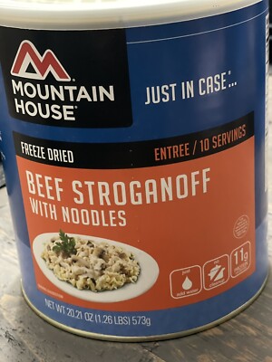 Mountain House Beef Stroganoff Freeze Dried Food Can - 10 Serving - Best by 2046