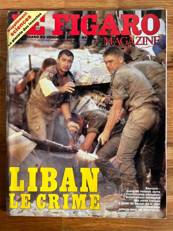 Figaro Magazine Octobre 1983 - Attentat Liban Beyrouth - Sharon Tate Manson Pub