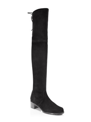 

STUART WEITZMAN Женские черные стеганые сапоги Midland с круглым носком на блочном каблуке, Черный, MIDLAND
