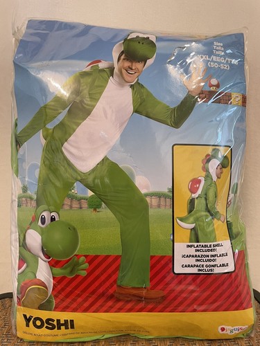 Super Mario Bros Adult Yoshi Deluxe Costume, Size XXL | eBay