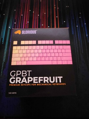 Grapefruit GPBT Keycap Set (Pink&Yellow) 143 Premium Key Caps Brand New Unopened